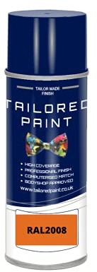 RAL 2008 Bright Orange Gloss Aerosol Paint Can 2K Direct Gloss Paint For Wood, Metal, Plastic, PVC, UPVC, Fascia Boards - Indoor & Outdoor