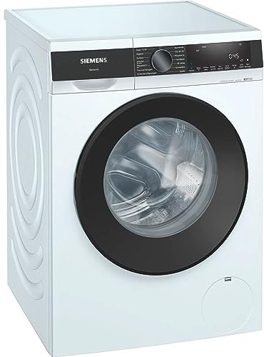 Siemens WG44G2040 iQ500 Waschmaschine, 9 kg, 1400 UpM, Antiflecken-System entfernt 4 Fleckenarten, Outdoor-Programm Schonende Reinigung, speedPack L Beschleunigen Sie Ihre Programme, Weiß