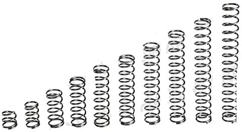 Federstahl, natürliche Farbe, Druckfederdraht, Durchmesser 1,0 mm, Außendurchmesser 5 mm ~ 21 mm, freie Länge 10 mm ~ 100 mm-60 mm (5 Stück), 1,0 mm, 20 mm, 5 Stück