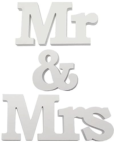 Letras de Mr & Mrs para Decoración de Bodas,Mr & Mrs Signos de Boda Decoración,Mr&Mrs Letras de Madera,Decoracion de la Boda,Mr & Mrs Wooden Letters Wedding Decoration