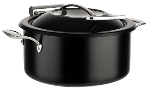 APS 12338 Chafing Dish, 4 pezzi, Ø 30,5 cm, altezza 17,5 cm, acciaio inox 18/8, nero