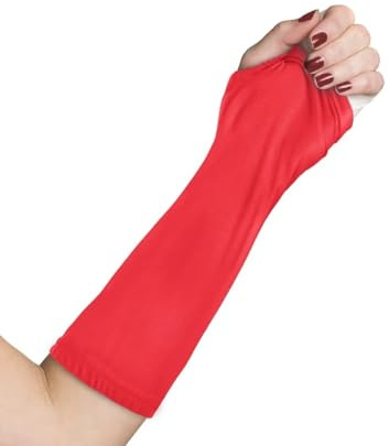 SUITOSELFY Red Arm Cast Cover,Cast Protectors Cover Arm Kids Adult Decorative Elastic Arm Cast Sleeve Sock Soft Comfy Arm Plaster Cover Removable Washable Arm Wrist Elbow Cast Covers
