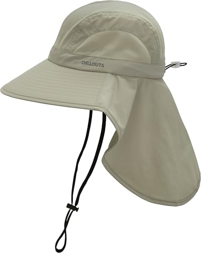 Chillouts Solhatt med Nackskydd Damer/Herrar - safarihatt strandhatt hakband Vår-sommar Sommar