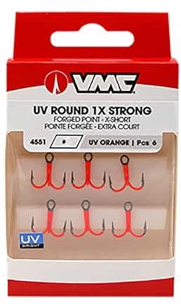VMC Angelhaken Triple UV Round 1X 4551 – H.No.6 – Orange – AVM351493