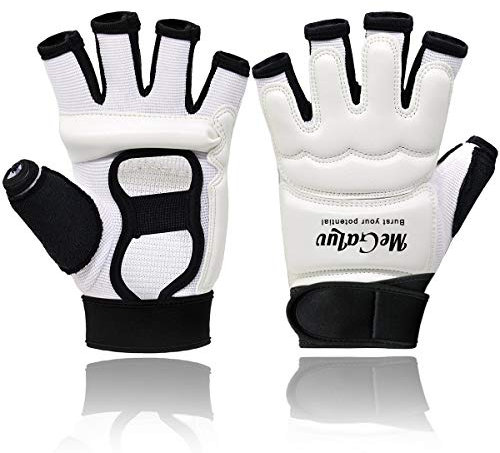 GLinUK Boxhandschuhe Männer MMA Handschuhe Boxhandschuhe FüR Kinder Box Handschuh Herren Taekwondo Training Herren Frau Kinde (Weiß, L)