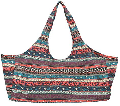 JLDUP Sac de tapis de yoga à fermeture éclair, grande capacité pour femmes et hommes, sac de yoga portable en toile tout-en-un avec poches