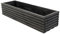 BOGATECO Jardinera de madera | Jardinera | Maceta 64 x 20 x 14,5 cm | Maceta para el hogar jardín balcón terraza | Maceta con inserto de plástico | impregnada | Negro
