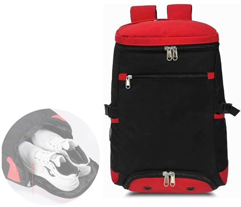 Tennis Racket Bag, Large Capacity Tennis Backpack, 2 Rackets with Ventilated Shoe Compartment, Racket Bags Unisex, Holder Equipment Bag, Rackets Badminton Rackets Squash Rackets Balls and Shoes