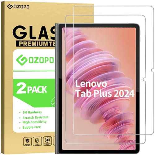GOZOPO Schutzfolie für Lenovo Tab Plus (2024) 11,5 Zoll, 9H Härte, hohe Auflösung, Kratzfestigkeit, keine Blasen [2 Stück]