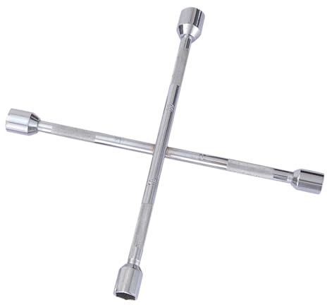 Kreuzschlüssel - Rad-Kreuzschlüssel | Kreuzschlüssel Mit Rutschfester Beschichtung | Kreuzschlüssel Für Sicheren | Schnellen Reifenwechsel, Radkreuz, Radschlüssel Für Fast Alle Gängigen Autos