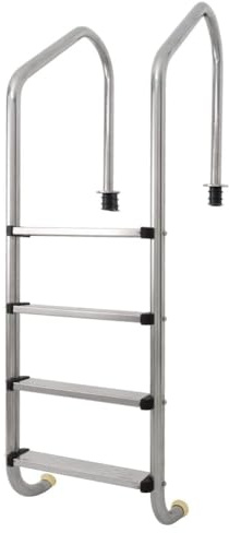 Scala per piscina in acciaio inox con pedali antiscivolo, supporta 150 kg, facile installazione per ingresso e uscita sicuri in piscine interne ed esterne