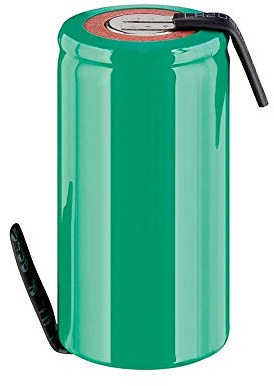 goobay - NiMH Ersatzakku mit 1500 mAh für hohe Leistung - Sub-C Akku mit Lötfahne - Wiederaufladbarer Nickel- Metallhydrid Akku - 43mm x ∅ 23mm - 72802