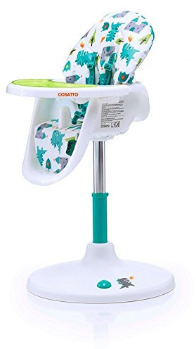 Cosatto 3 Sixti Highchair – Height Adjustable, Swivel, Removable Tray, from 6 Months to Toddler, Perfect for Weaning & Feeding (Dragon Kingdom)