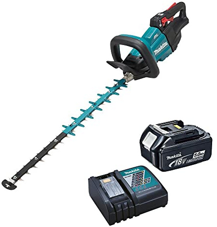 Makita DUH601RT 18V Li-Ion LXT 50cm Brushless Tagliasiepi completo di 1 x 5.0 Ah batteria e caricatore