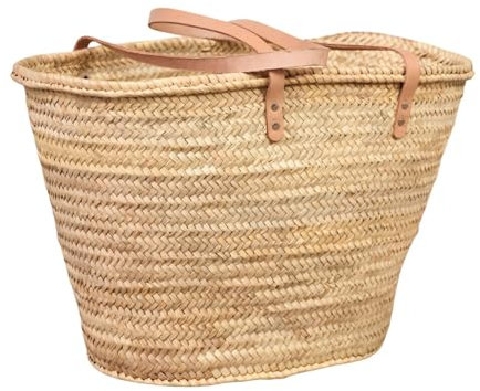 Cestería Aparici - 5030-9 - Capazo de palma con asas largas beige para customizar. Las medidas pueden variar entre 3/4cm(nº9: 55x28x35)