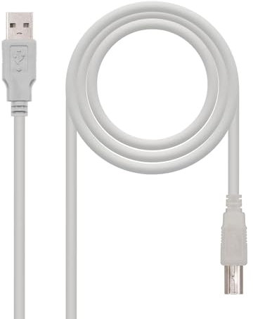 Levitantes Cable USB 2.0 para impresoras, Tipo A/M-B/M, longitud 1.0 m, ideal para conectar impresoras y dispositivos de almacenamiento.