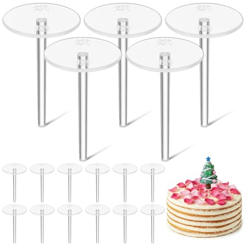 Abaodam Cake Nail Base Decor Cake Topper Lifters Decor Fixing Base Plastic Nails for Birthdays Weddings
