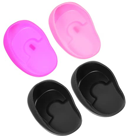 FRCOLOR De Oídos Para Tinte De Cabello Silicona Reutilizables 4 Piezas Unisex Para Salón Baño Secador Accesorios