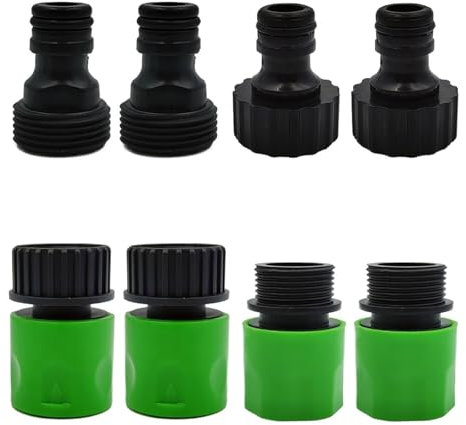 Quick Connector Nipple EURO USA 3/4 Inch Male Threaded Hose Pipe Adapter for Garden Tubing Drip Irrigation Watering System(For EURO (1PCS) A)
