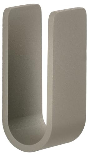 Zone Denmark Ume Wandhaken zum Schrauben - Dezenter Handtuchhaken, Kleiderhaken oder Haken für Badaccessoires - Inkl. Schrauben und Dübel - 3,5 x 3,4 x 8 cm - 1 Stück - Taupe