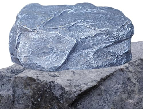 Escondite para llaves de piedra artificial: caja fuerte decorativa, diseño grande para jardín y exterior. Esconde una casa con un armario de repuesto que se siente y se ve como un escondite.