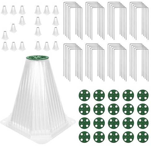 Cúpulas para plantas | Campanas para plantas con función protectora | Protección reutilizable con orificios de ventilación y piquetas de tierra para vegetales Tomate