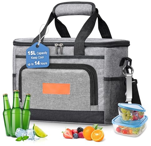 SUNTRIVA Bolsa Termica Porta Alimentos 15L Bolsa Comida Trabajo Bolsa Porta Alimentos loncheras de Trabajo Bolsa Isotermica Porta Alimentos para Oficina Viaje Pícnic Colegio Camping