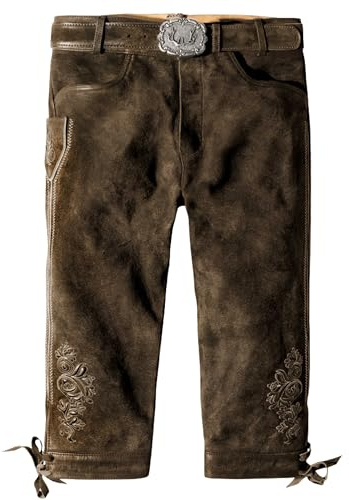 Stockerpoint Pantalones de Cuero para Hombre, Bisonte Encrespado, 50