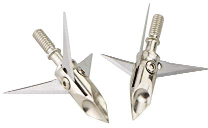 AMEYXGS 12 Piezas Ballestas de Caza Ballestas 100 Grano 3 Cuchillas afiladas Puntas de Flecha Puntas de Flecha de Acero Resistente para Arco Compuesto y Ballesta