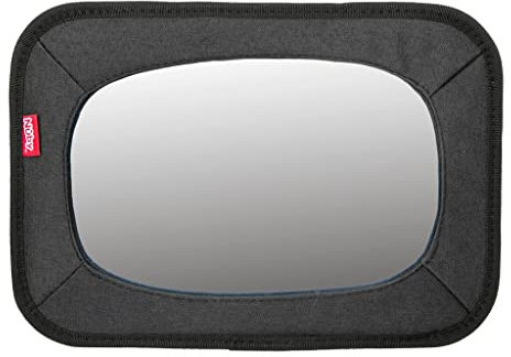 Nuby Dr. Talbot's - Car Mirror for Baby Back Seat - Baby Mirror with Fully Adjustable Straps - Shatterproof - Installed in Seconds - Black - Keep an eye on your child!