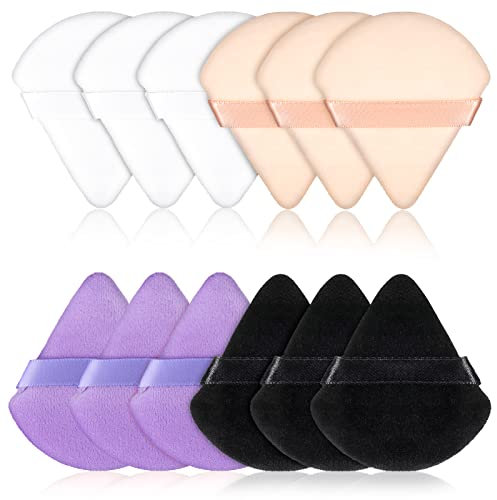 tao pipe 12 Piezas suave Esponja para Maquillaje facial en Húmedo Seco, Soplos de Polvo Aplicadores Multicolor Cojín de Base Cosmético