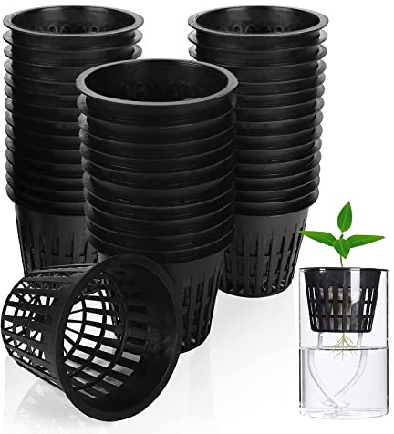 Vegena Lot de 80 pots hydroponiques en maille filet hydroponique - 8 cm - Pour plantes et balcons