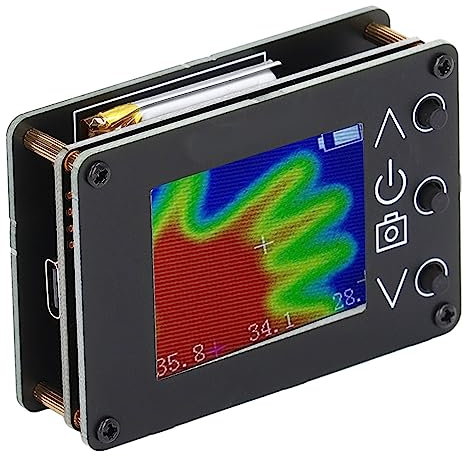 Mini Termocamera a Infrarossi Telecamera a Infrarossi 1,8 Pollici TFT Termocamera 32x24 Pixel Risoluzione 160x128 Lega di Alluminio