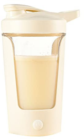 Tazza Automescolante, Tazza di Miscelazione Automatica in Plastica per Alimenti Stabile da 450 Ml Completamente Automatica per L'home Cafe Office(Beige)