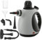 HOMCOM Handheld Steam Cleaner for Chemical Free Cleaning, Portable Multi-purpose Steamer with 9 Pieces Accessory for Kitchen, Bathroom, Window, Car Seat, Carpet, Sofa, 1050W, 350ML Tank, Grey