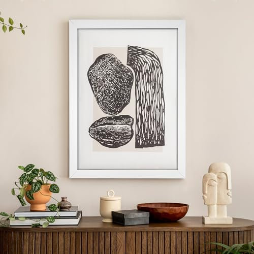 Gentpovth Weiß DIN A4 21 x 29,7 cm Edler Bilderrahmen, Robusten Konstruktion und Dem Zeitlosen Design, Ihre Bilder vor Staub und Beschädigungen schützen, für Wohnzimmer, Schlafzimmer, Büros, Geschenke