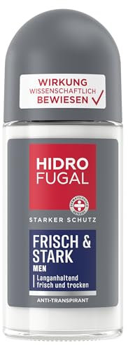 Hidrofugal MEN FRISCH & STARK Roll-on, starker Antitranspirant Schutz mit erfrischendem Duft, langanhaltendes Deo für Männer ohne Ethylalkohol (50 ml)