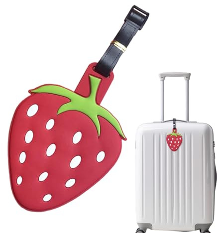 Etiquetas de equipaje de fruta, etiquetas de identificación de maletas, maletas de silicona, bolsas de viaje, etiquetas de identificación de bolsa, nombre de privacidad, cubierta de dirección