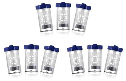 Remingtape 9 Pieces Hydrogen Peroxide Contact Lens Case Cleaner, Eye Scleral Contact Lens Stiff Clip Washer Machine, Portable