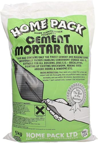 Home Pack Mortar Mix Cement & Sand – Ready-to-Use Mortar for Bricklaying, Pointing & Rendering – Fast Setting, Internal & External Use – 5kg / 10kg / 20kg (10kg)