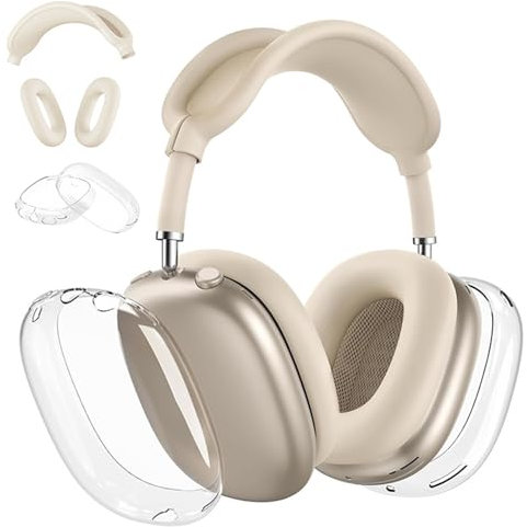 Funda para auriculares Airpods Max, transparente, suave, TPU, almohadillas de silicona resistente a los arañazos, funda para la cabeza para Apple Airpod Max