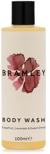 Bramley Body Wash, Natural Shower Gel with Grapefruit, Lavender & Sweet Orange Essential Oils, Uplifting and Refreshing Vegan Shower Gel (100ml)