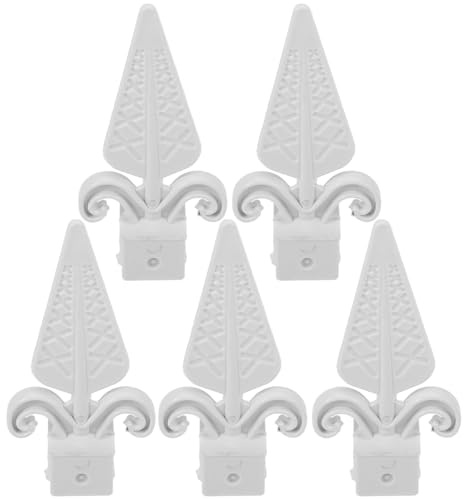 MOBUTOFU 10 pezzi Accessori Decorativi per Recinzione con Punta Topper per Steccato da Giardino Elementi Ornamentali Versatili per Cancelli Recinzioni e Ringhiere Esterni Bianco