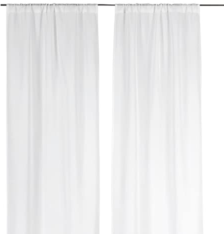 Linder Vitrage uni Polyester Ecru 180 x 45 cm