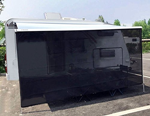 Tentproinc RV Awning Sun Shade 6' X 14' 3''- Black Mesh Sunshade UV Blocker Complete Kits Motorhome Camping Trailer Canopy Shelter - 3 Year Warranty