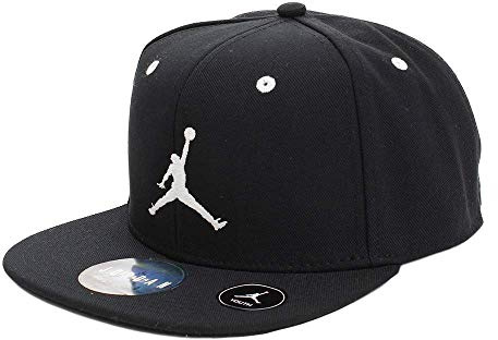 NIKE Jordan Boys' Jumpman Snapback Hat (Youth 8-20, Black/White)