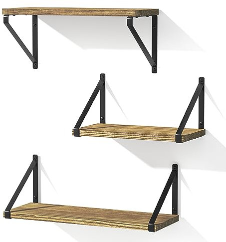 Love-KANKEI Schweberegal Breit 3er Set Regal Wandmontage Wandregale für Wohnzimmer Schlafzimmer Küche