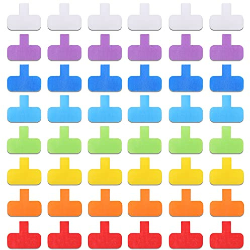 Outus 50 Pcs Cable Multi Color Durable Labels with Writable Surface Reusable Waterproof Wire Tags 8-Color for Electronics Organization, Computer Industrial Cord Cable Management(Classic Style)