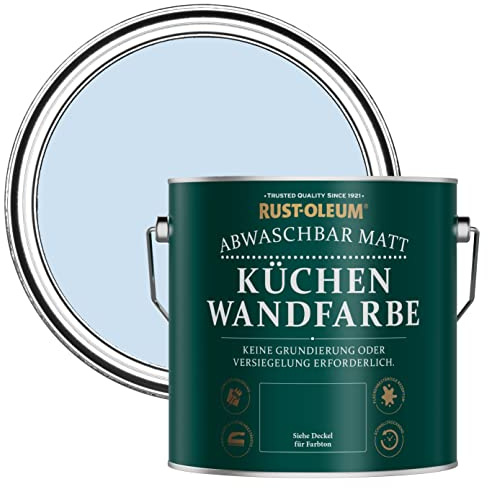 Rust-Oleum Blue Washable Kitchen Wall Paint in Matt Finish - Powder Blue 2.5L