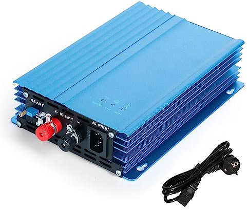 BuyWeek 500W Solar Netzgekoppelter Wechselrichter, Grid Tie Inverter MPPT Reine Sinuswelle Micro Wechselrichter für Solarpanelen 12V, 30W-250W Regelbare Ausgangsleistung, Batterieentladung AC220V